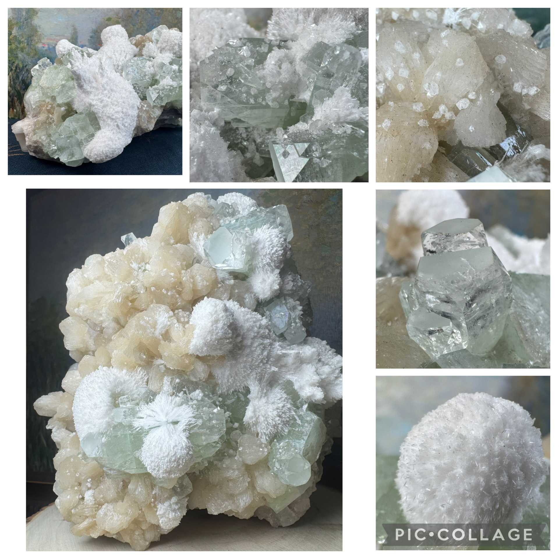 Indian Green Apophyllite, Stilbite, And Mordenite 