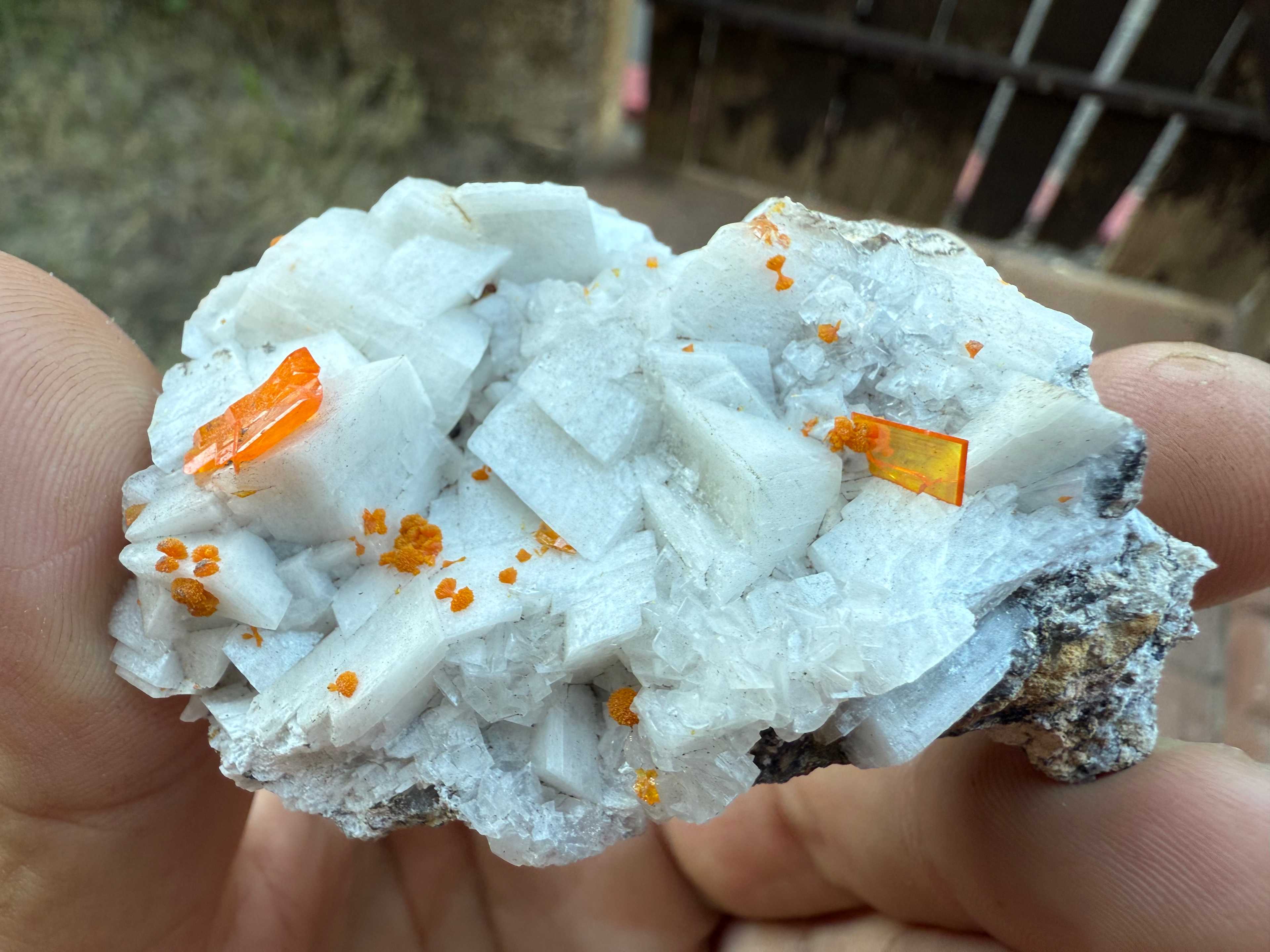 Wulfenite & Calcite