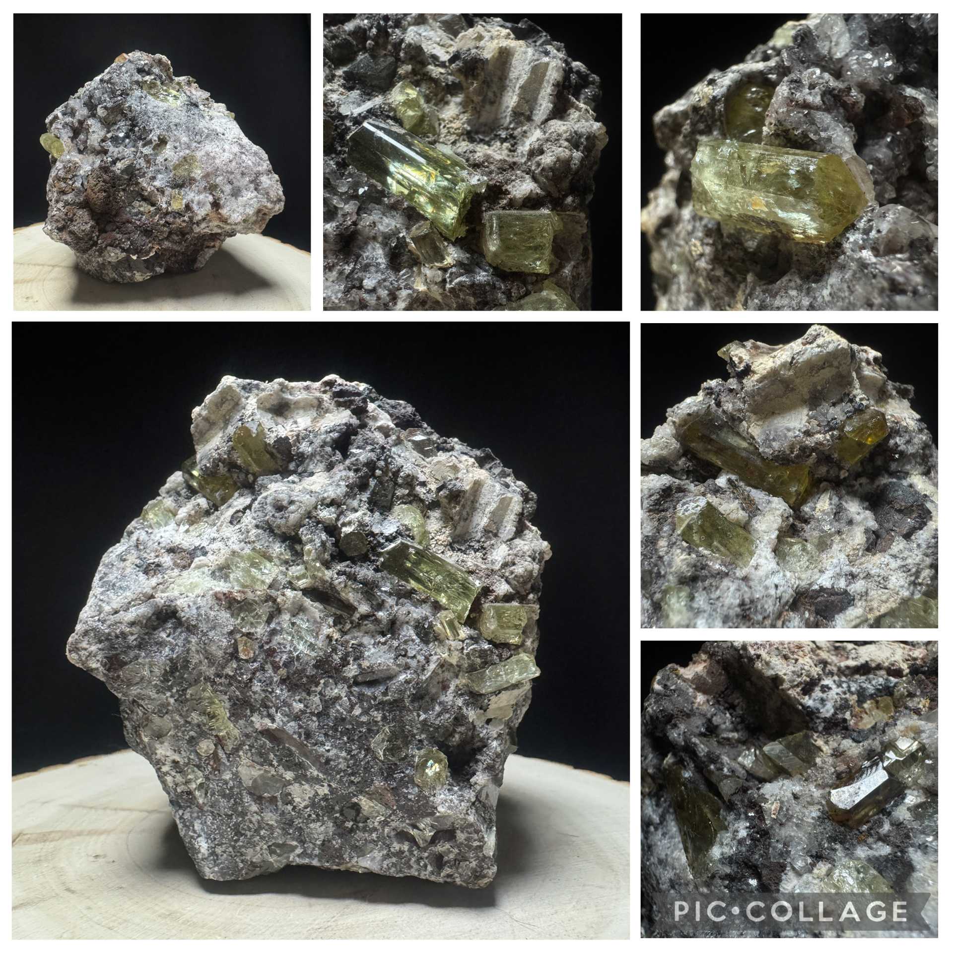 Mexican Green Fluorapatite crystals in Matrix