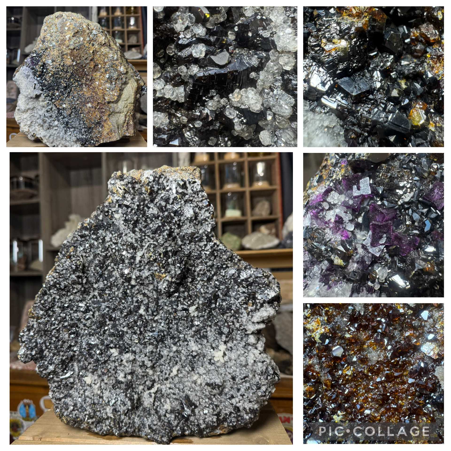 Old stock Sphalerite and Calcite w/ minor Fluorite