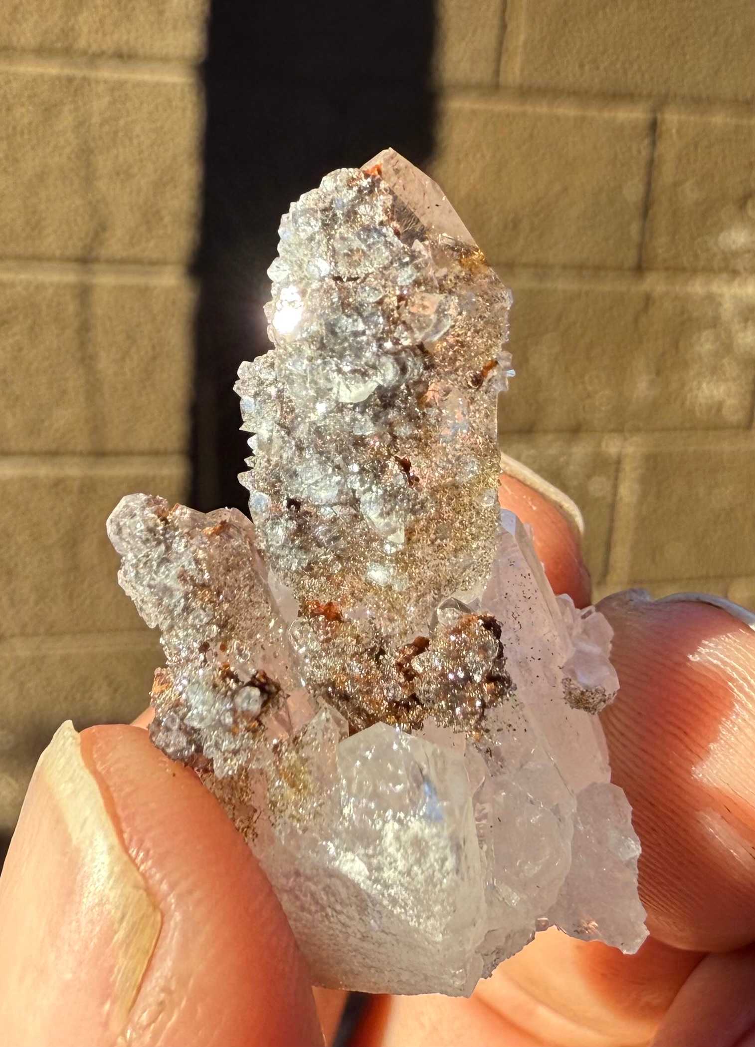 Hubeite on Quartz