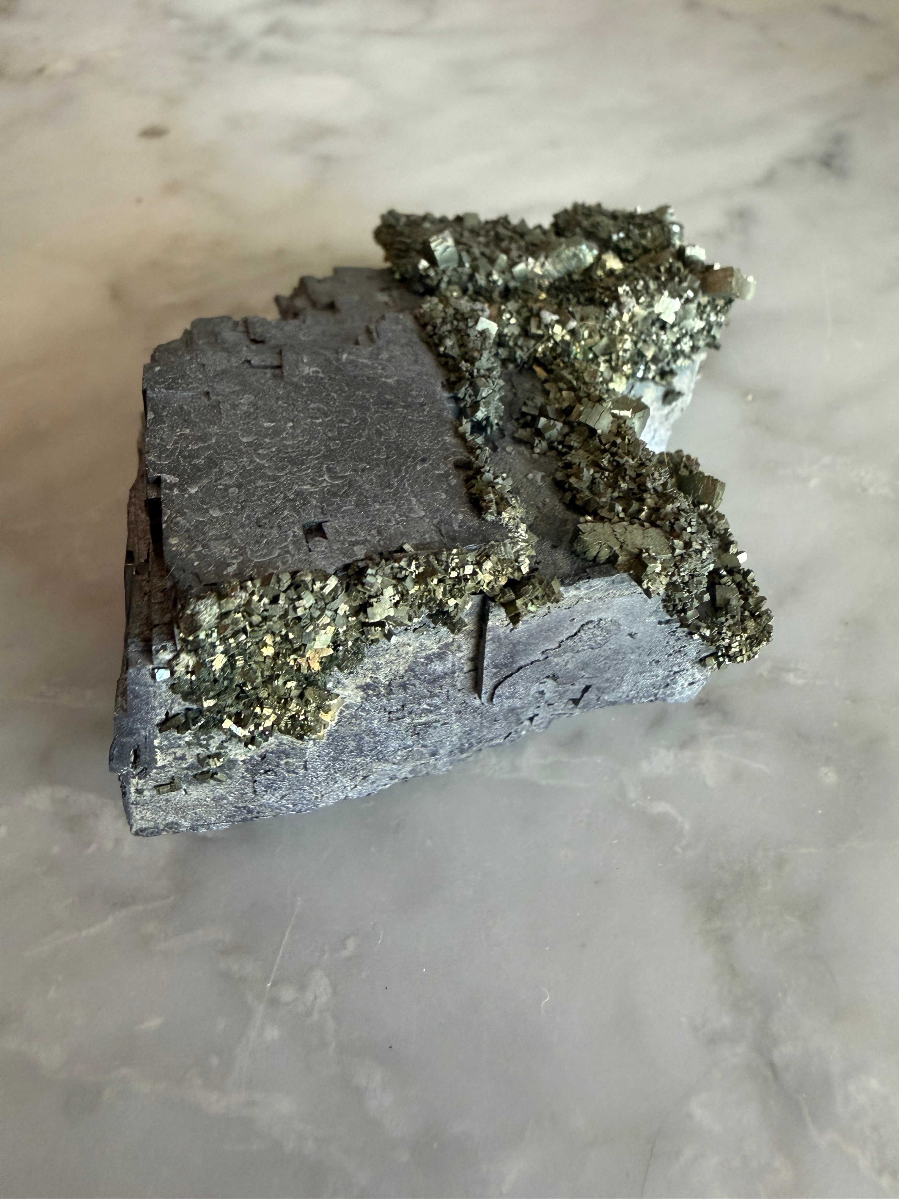 Marcasite on Galena