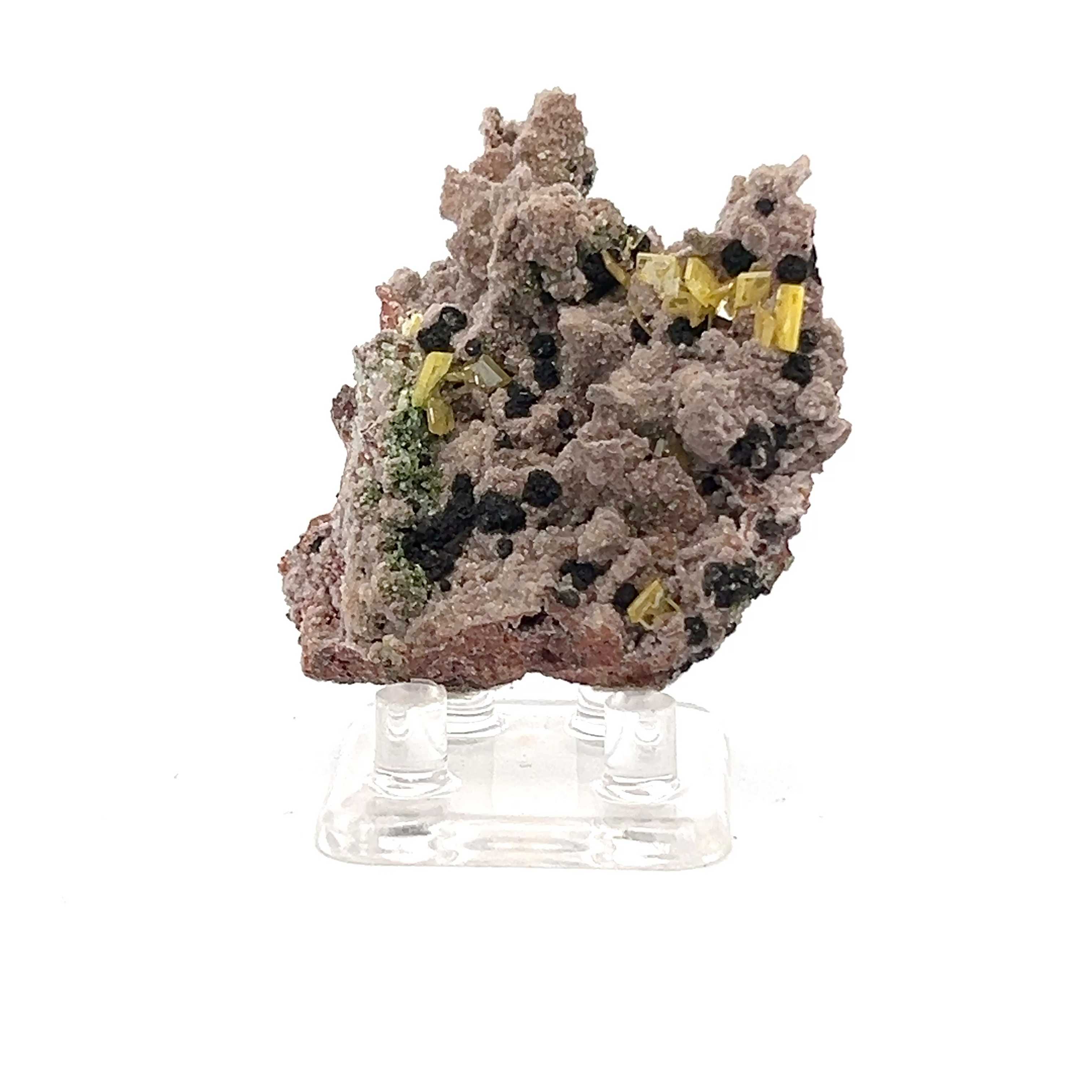 Wulfenite, Dolomite, Duftite, Mottramite