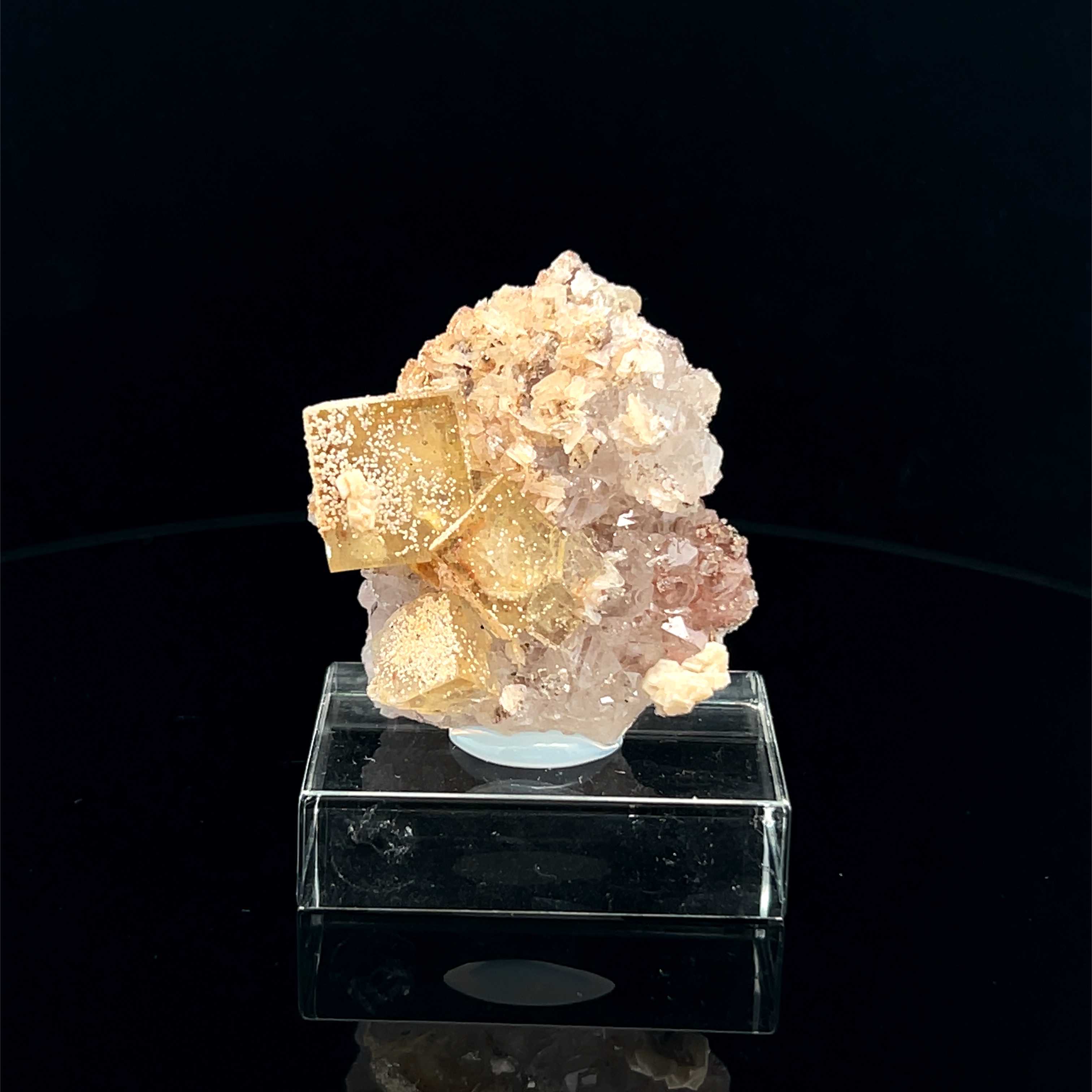 Fluorite, Quartz, Calcite, Baryte