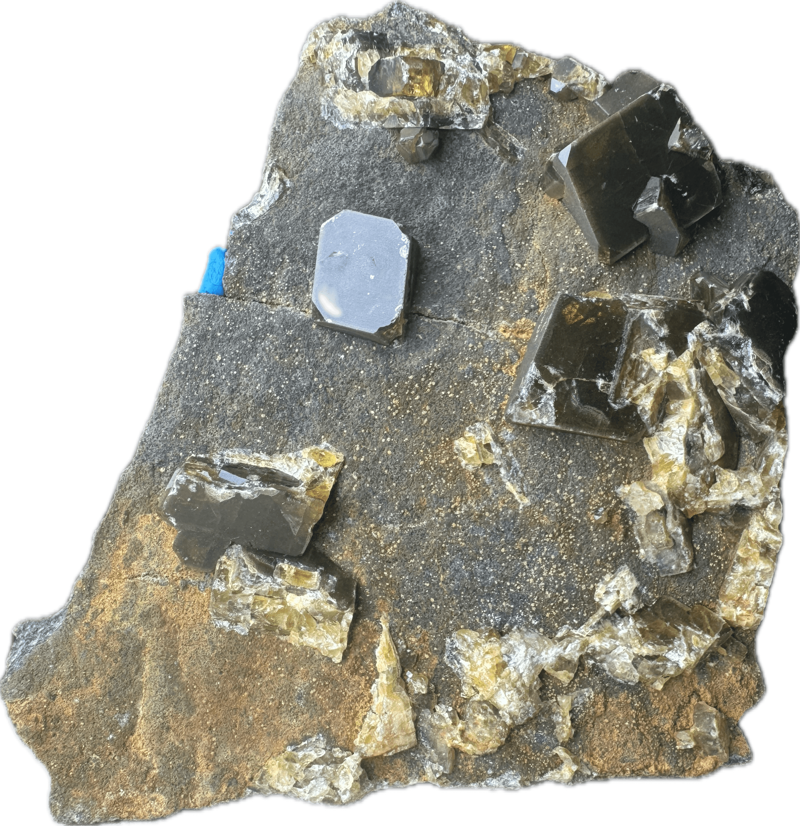 Czechoslovakian Radium bearing Baryte Crystals on Host