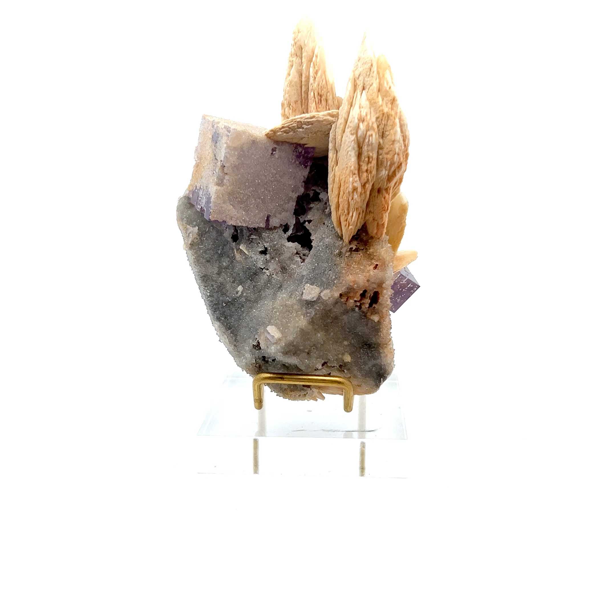Baryte on Fluorite