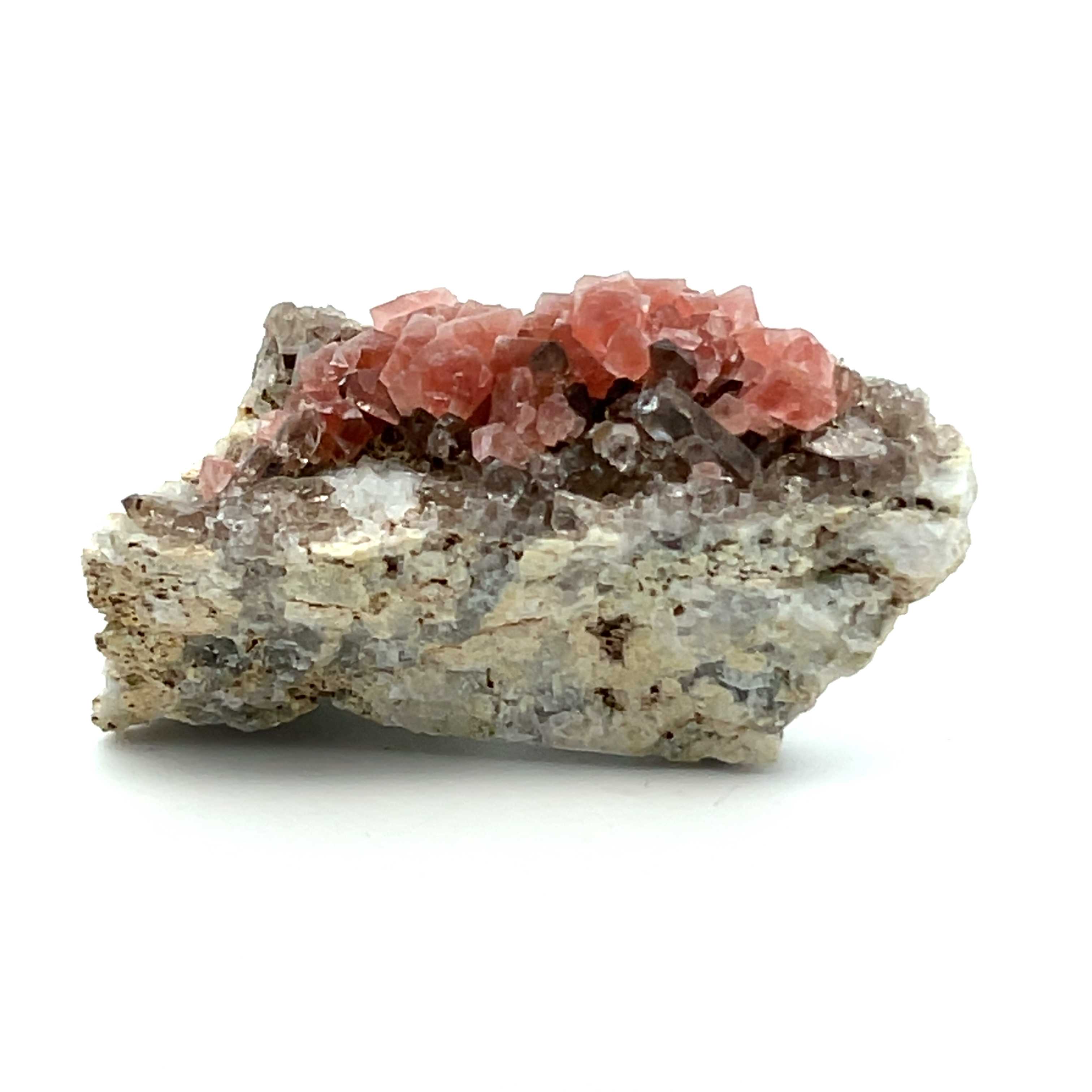 Pink Fluorite and Smoky Quartz
