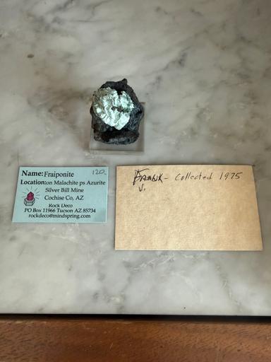 Malachite ps. Azurite covered by Fraipontite