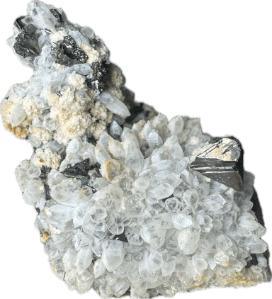 Peruvian rhodochrosite, quartz, and tetrahedrite
