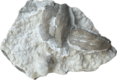 Indian Fibrous Okenite ball with Calcite