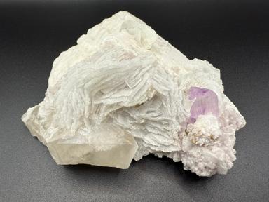 Kunzite & Quartz on Clevlandite
