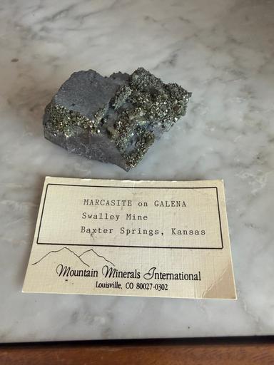 Marcasite on Galena