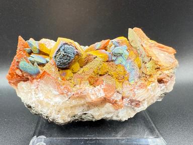 Rainbow Chalcopyrite on Calite