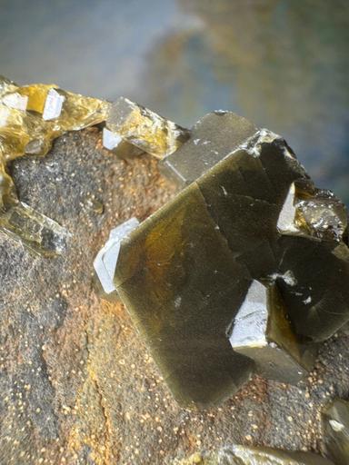 Czechoslovakian Radium bearing Baryte Crystals on Host