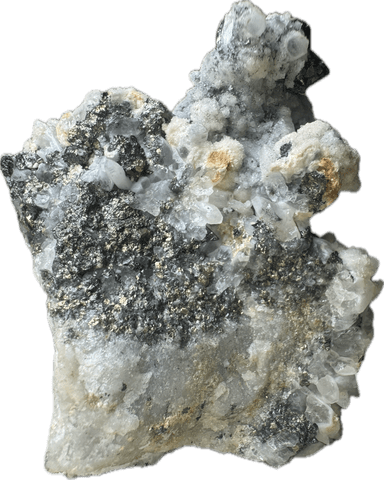 Peruvian rhodochrosite, quartz, and tetrahedrite