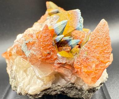 Rainbow Chalcopyrite on Calite