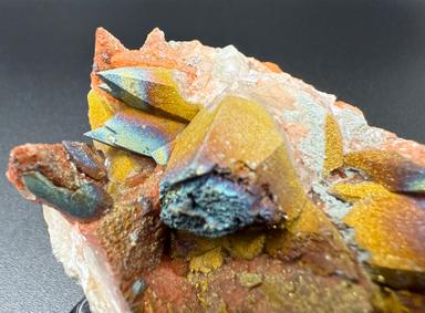 Rainbow Chalcopyrite on Calite