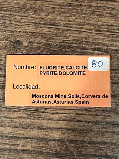 Fluorite, Pyrite, Calcite, Dolomite