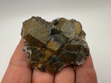 Calcite w/ iridescent chalcopyrite