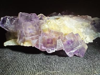 Purple Fluorite on matrix