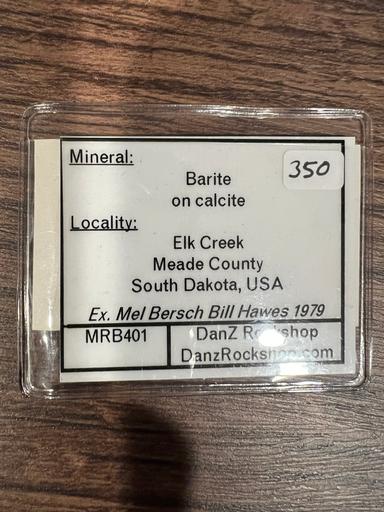 Baryte on Calcite