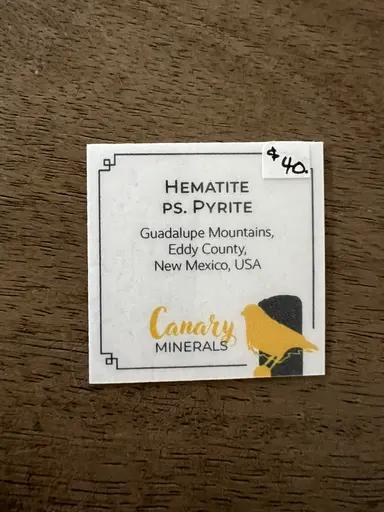Hematite ps. Pyrite