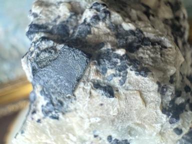 Canadian Apatite and Uraninite crystals on calcite/fluorite Matrix
