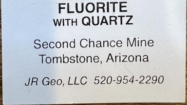 Second Chance Fluorite over Quartz