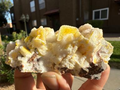 Wulfenite con Calcite
