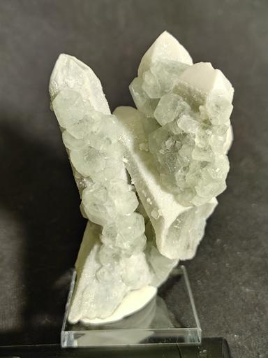 Candle Quartz with Fluorite