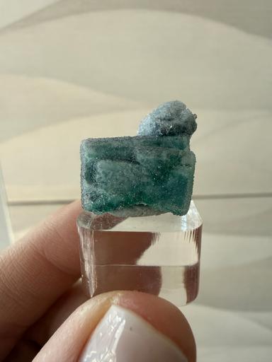 Malachite ps. Azurite, Quartz from Piedmont Mine