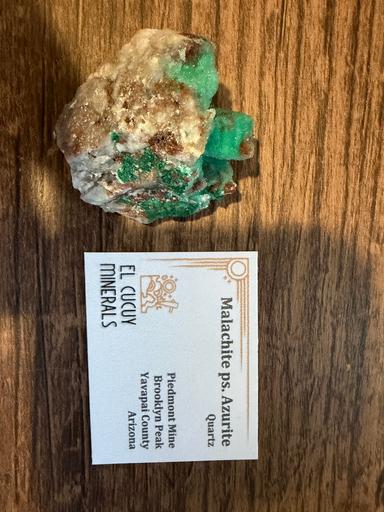 Malachite ps. Azurite from Piedmont Mine