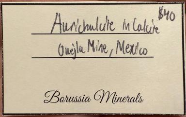 Aurichalcite included Calcite